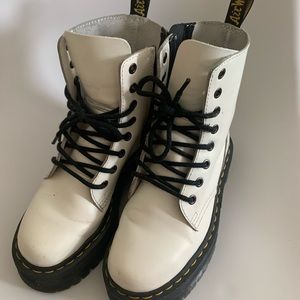White Jadon Dr. Marten’s Platform Boots